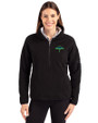 Tampa Bay Rays City Connect Cutter & Buck Cascade Eco Fleece Womens Pullover Jacket Black Front