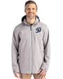 Los Angeles Dodgers City Connect- Cutter & Buck Camano Everyday Stretch Recycled Mens Water Resistant Jacket Polished Medium Gray Front