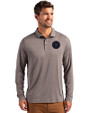 NY Mets City Connect Cutter & Buck Coastline Epic Comfort Recycled Mens Long Sleeve Polo Elemental Grey Front