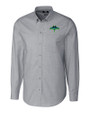Tampa Bay Rays City Connect Cutter & Buck Stretch Oxford Mens Long Sleeve Dress Shirt Charcoal Mannequin