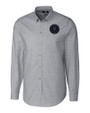 NY Mets City Connect Cutter & Buck Stretch Oxford Mens Long Sleeve Dress Shirt Charcoal Mannequin