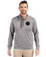 NY Mets City Connect Cutter & Buck Stealth Heathered Quarter Zip Mens Pullover Elemental Grey Front