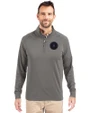 NY Mets City Connect Cutter & Buck Adapt Eco Knit Stretch Recycled Mens Quarter Zip Pullover Elemental Grey Front