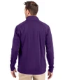 Tampa Bay Rays City Connect Cutter & Buck Adapt Eco Knit Stretch Recycled Mens Quarter Zip Pullover College Purple Back