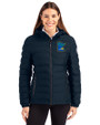 Minnesota Twins City Connect Cutter & Buck Mission Ridge Repreve® Eco Insulated Womens Puffer Jacket Navy Blue Front