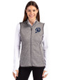 Los Angeles Dodgers City Connect- Cutter & Buck Mainsail Sweater Knit Womens Full Zip Vest Polished Heather Front