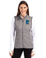 Minnesota Twins City Connect Cutter & Buck Mainsail Sweater Knit Womens Full Zip Vest Polished Heather Front
