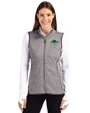 Tampa Bay Rays City Connect Cutter & Buck Mainsail Sweater Knit Womens Full Zip Vest Polished Heather Front
