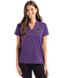 Tampa Bay Rays City Connect Cutter & Buck Forge Eco Heathered Stretch Womens Blade Top Dark College Purple Heather Front