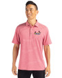 St. Louis Cardinals City Connect Cutter & Buck Forge Eco Heather Stripe Stretch Recycled Mens Polo Cardinal Red Heather Front