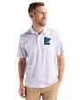 Minnesota Twins City Connect Cutter & Buck Pike Eco Pebble Print Stretch Recycled Mens Polo White Front