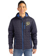 Los Angeles Dodgers City Connect- Cutter & Buck Rainier Primaloft Eco Mens Full Zip Hooded Jacket Dark Navy Front