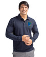 Minnesota Twins City Connect Cutter & Buck Advantage Eco Tri-Blend Pique Mens Long Sleeve Polo Liberty Navy Front