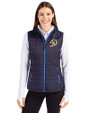 Los Angeles Dodgers City Connect- Cutter & Buck Rainier PrimaLoft® Womens Eco Insulated Full Zip Puffer Vest Dark Navy Front