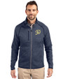 Los Angeles Dodgers City Connect- Cutter & Buck Mainsail Sweater-Knit Mens Full Zip Jacket Liberty Navy Heather Front