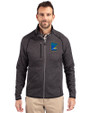 Minnesota Twins City Connect Cutter & Buck Mainsail Sweater-Knit Mens Full Zip Jacket Charcoal Heather Front