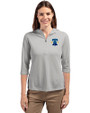 Philadelphia Phillies City Connect Cutter & Buck Virtue Eco Pique Recycled Half Zip Pullover Womens Hoodie Polished Medium Gray Front