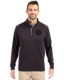 NY Mets City Connect Cutter & Buck Adapt Eco Knit Stretch Recycled Mens Big and Tall Quarter Zip Pullover Black Front