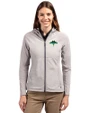 Tampa Bay Rays City Connect Cutter & Buck Adapt Eco Knit Hybrid Recycled Womens Full Zip Jacket Polished Medium Gray Front
