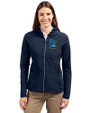 Minnesota Twins City Connect Cutter & Buck Adapt Eco Knit Hybrid Recycled Womens Full Zip Jacket Navy Blue Front