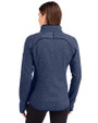 Detroit Tigers City Connect Cutter & Buck Mainsail Sweater-Knit Womens Full Zip Jacket Liberty Navy Heather Back