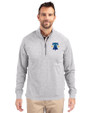 Philadelphia Phillies City Connect Cutter & Buck Adapt Eco Knit Heather Mens Quarter Zip Pullover Polished Heather Front