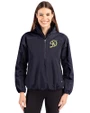 Los Angeles Dodgers City Connect- Cutter & Buck Charter Eco Recycled Womens Anorak Jacket Navy Blue Front