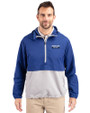 Detroit Tigers City Connect Cutter & Buck Charter Eco Recycled Mens Anorak Jacket Tour Blue/Polished Front