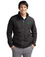 Tampa Bay Rays City Connect Cutter & Buck Charter Eco Knit Recycled Big & Tall Full-Zip Jacket Black Front