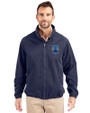 Philadelphia Phillies City Connect Cutter & Buck Charter Eco Knit Recycled Big & Tall Full-Zip Jacket Navy Blue Front