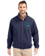 Minnesota Twins City Connect Cutter & Buck Charter Eco Recycled Mens Full-Zip Jacket Navy Blue Front