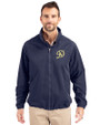Los Angeles Dodgers City Connect- Cutter & Buck Charter Eco Recycled Mens Full-Zip Jacket Navy Blue Front