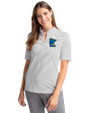Minnesota Twins City Connect Cutter & Buck Virtue Eco Pique Stripe Recycled Womens Top Polished Medium Gray Front