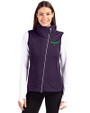 Tampa Bay Rays City Connect Cutter & Buck Mainsail Sweater Knit Womens Asymmetrical Vest College Purple Heather Front