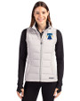Philadelphia Phillies City Connect Cutter & Buck Evoke Hybrid Softshell Recycled Womens Full Zip Vest CONCRETE Front