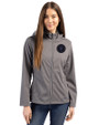 NY Mets City Connect Cutter & Buck Evoke Recycled Honeycomb Fleece Womens Full Zip Jacket Elemental Grey Front