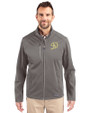 Los Angeles Dodgers City Connect- Cutter & Buck Evoke Softshell Recycled Full Zip Mens Jacket Elemental Grey Front