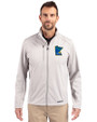 Minnesota Twins City Connect Cutter & Buck Evoke Softshell Recycled Full Zip Mens Jacket CONCRETE Front