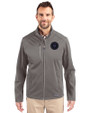 NY Mets City Connect Cutter & Buck Evoke Softshell Recycled Full Zip Mens Jacket Elemental Grey Front