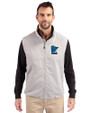 Minnesota Twins City Connect Cutter & Buck Charter Eco Full-Zip Mens Big & Tall Vest Polished Medium Gray Front
