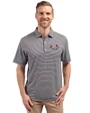 St. Louis Cardinals City Connect Cutter & Buck Forge Eco Double Stripe Stretch Recycled Mens Big &Tall Polo Navy Blue/White Front