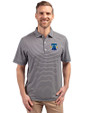 Philadelphia Phillies City Connect Cutter & Buck Forge Eco Double Stripe Stretch Recycled Mens Polo Navy Blue/White Front