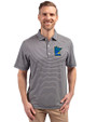 Minnesota Twins City Connect Cutter & Buck Forge Eco Double Stripe Stretch Recycled Mens Polo Navy Blue/White Front