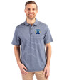 Philadelphia Phillies City Connect Cutter & Buck Forge Eco Heather Stripe Stretch Recycled Mens Big & Tall Polo Navy Blue Heather Front
