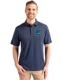 Minnesota Twins City Connect Cutter & Buck Forge Eco Stretch Recycled Mens Polo Dark Navy Blue Heather Front