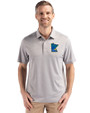 Minnesota Twins City Connect Cutter & Buck Forge Epic Confidence Fine Line Stripe Stretch Recycled Mens Polo Polished/White Front