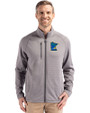 Minnesota Twins City Connect Cutter & Buck Peshastin Fleece Recycled Mens Full Zip Jacket Elemental Grey Heather Front