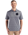 NY Mets City Connect Cutter & Buck Pike Eco Flora Print Recycled Mens Big & Tall Polo Black Front