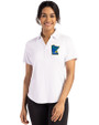 Minnesota Twins City Connect Cutter & Buck Forge Eco Stretch Recycled Womens Short Sleeve Polo White Front