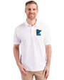Minnesota Twins City Connect Cutter & Buck Advantage Eco Tri-Blend Pique Mens Polo White Front